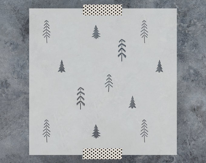 Pine Tree Stencil Reusable Pine Tree Stencil DIY Craft Stencil, Large ...