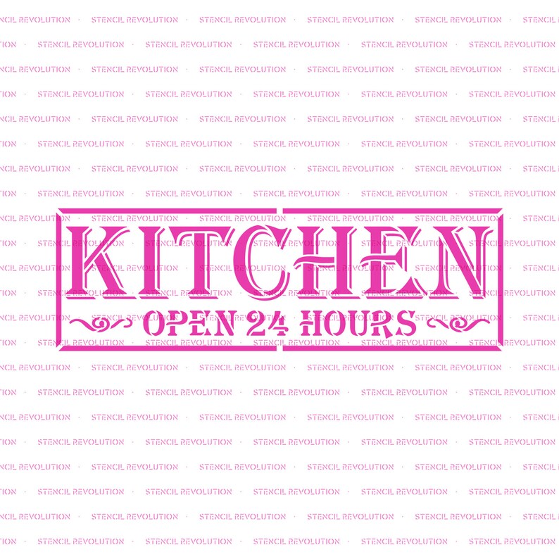 Kitchen Opening Hours Stencil Reusable DIY Craft Stencils of Etsy