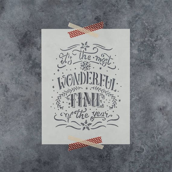 Durable Christmas Stencil Design Walking in a Winter Wonderland Stencil