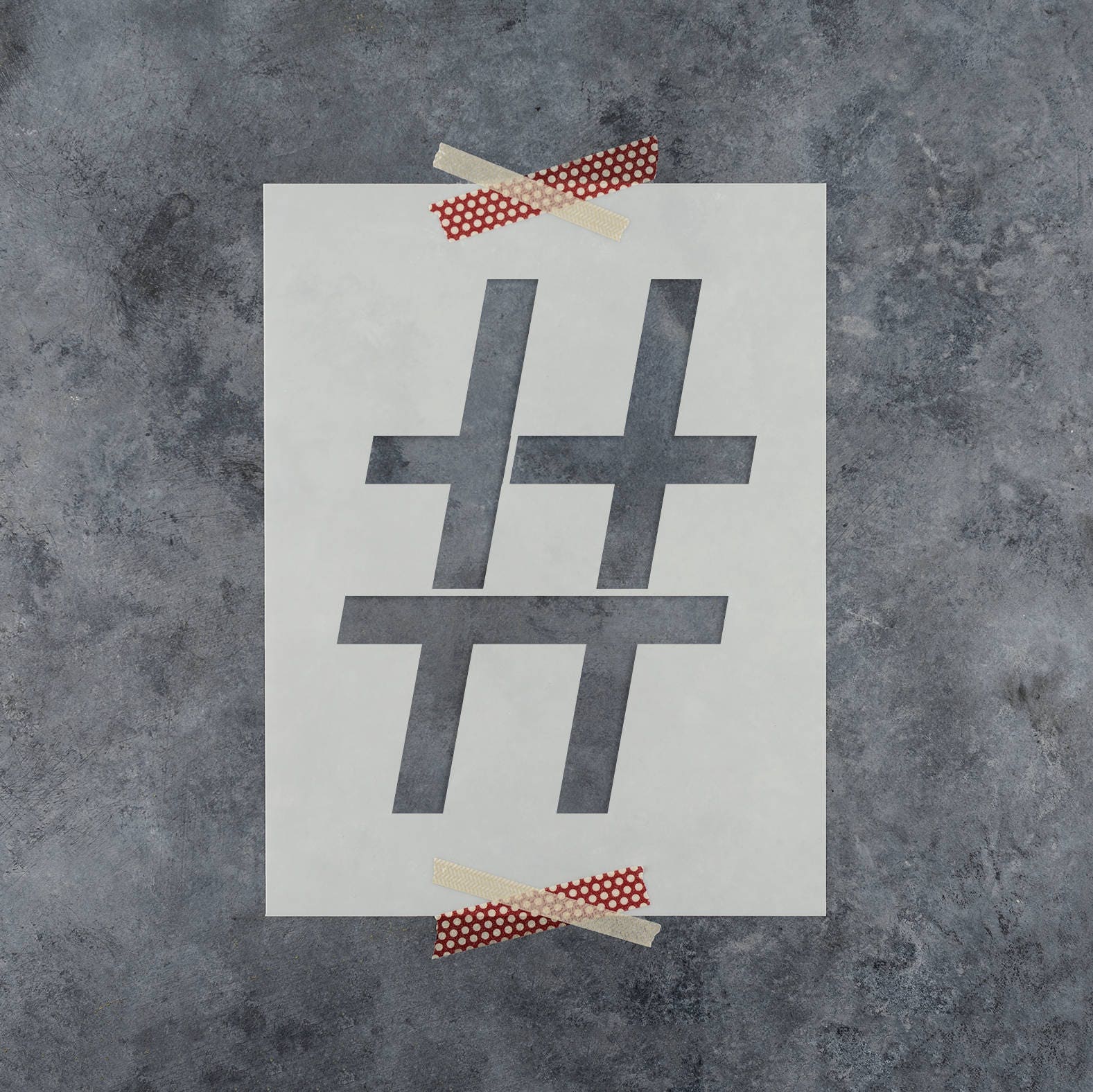Hashtag Stencil DIY Reusable Craft Stencils of a Hashtag Etsy
