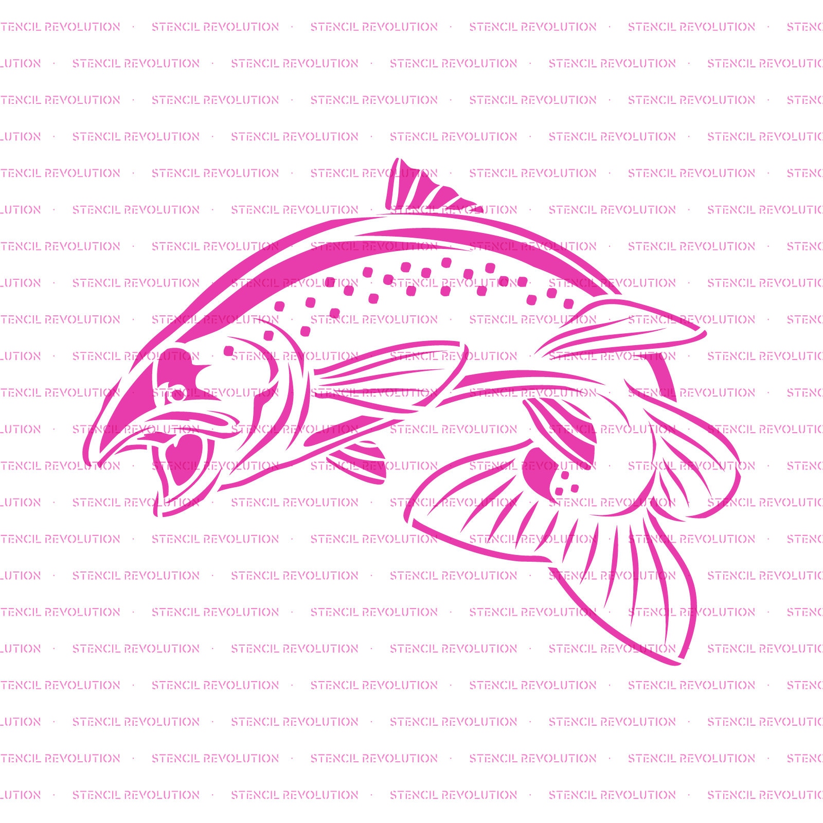 Salmon Fish Stencil Reusable Stencils for Painting Create - Etsy