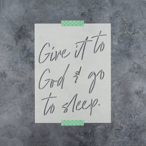Give It To God Stencil - God Stencils for Crafts, Religious Stencil, Faith Stencil, Hope Stencil, Prayer Stencil, Bible Stencil