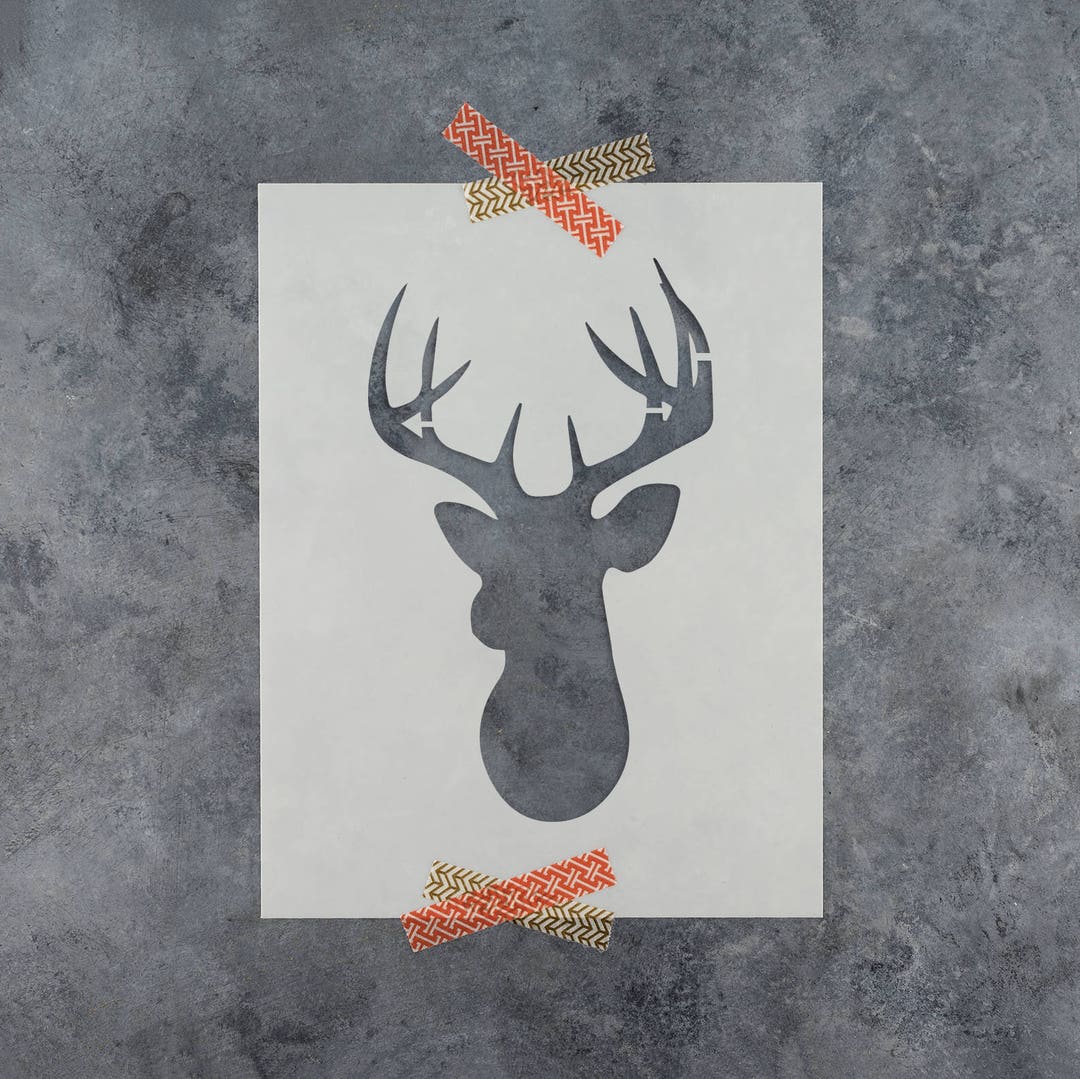 Buck Stencil Buck Stencils, Stencil of Buck, Antler Stencil, Hunting