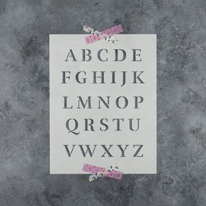 Mini Letter Stencils 