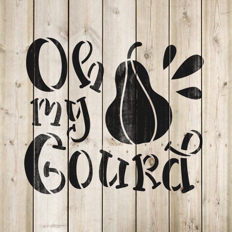Oh My Gourd Stencil Reusable DIY Craft Fall Stencils of Oh Etsy