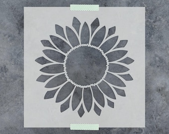 Sunflower Stencil for Painting on Wood, Flower Stencils for Crafts, Nature Art, Large and Small Designs