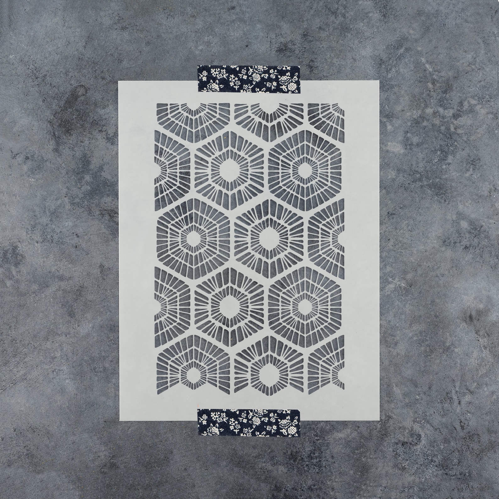Scandinavian Geometric Pattern Wall Stencil Transform Your Etsy