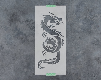 Chinese Dragon Stencil - Reusable Chinese Dragon Stencils, Large Chinese Dragon Stencil, Chinese Dragon Stencil, Dragon Stencils