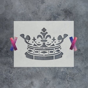 King Crown Stencil - Crown Stencils for Painting, Crown Wall Stencils, King Stencil, Royal Stencil