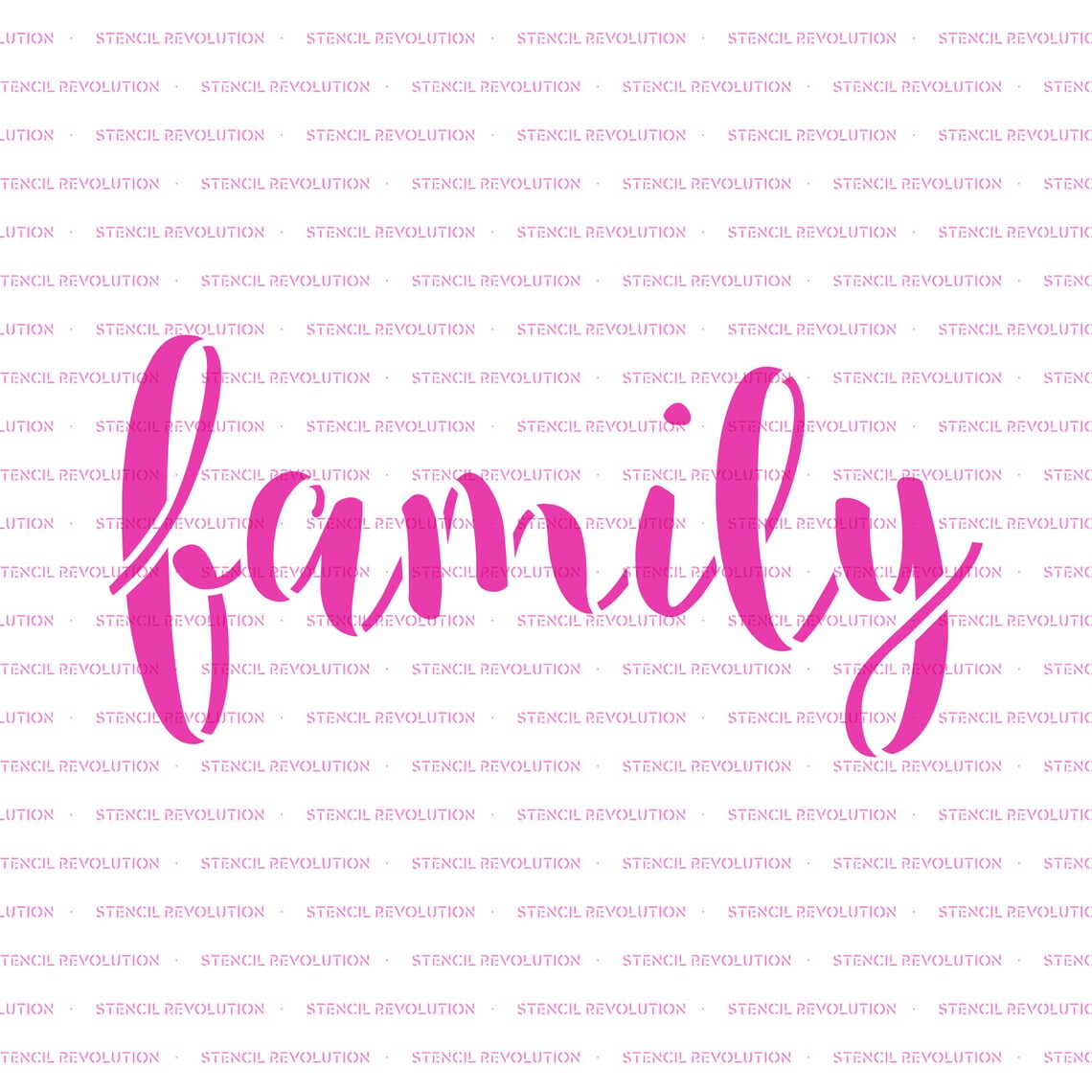 Family Word Stencil for Wood Signs, Script Family Stencils for DIY Home ...