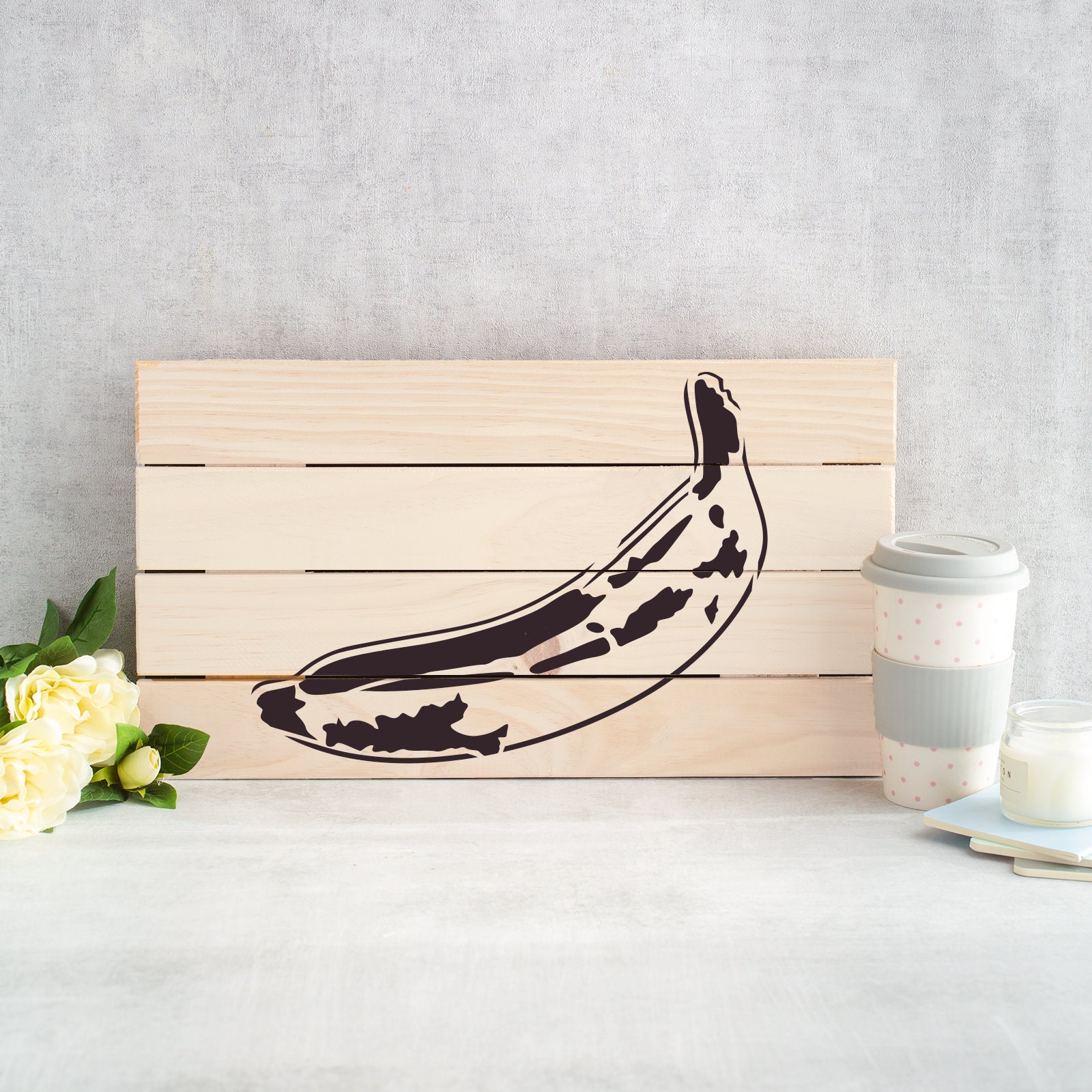 Banana Stencil Reusable Stencils for Painting Create DIY - Etsy UK