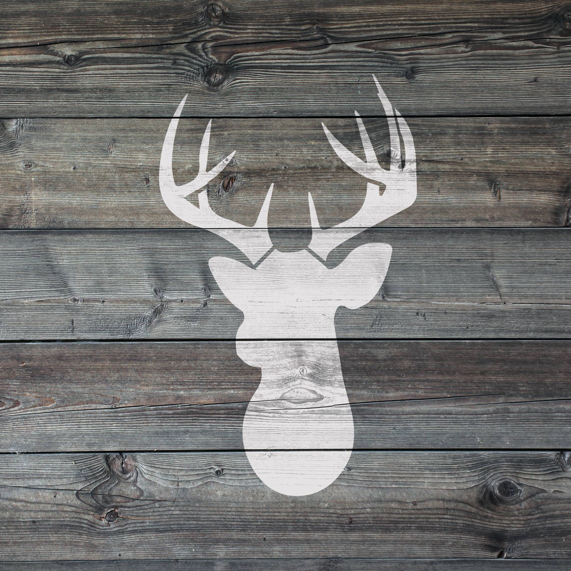 Buck Stencil Reusable DIY Craft Stencils of a Buck Deer Head - Etsy