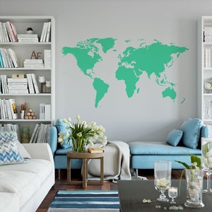 World Map Stencil Reusable Map of the World, World Map Stencil, Large Sizes Available Great World Map Decal Alternative image 2