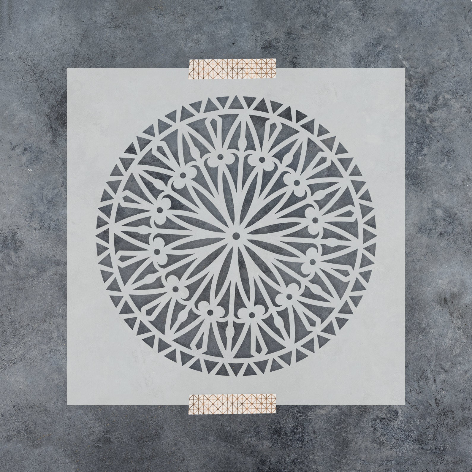 Bellis Mandala Stencil for Painting, Mylar Art Stencils, Large Wall ...
