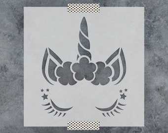 unicorn stencil etsy
