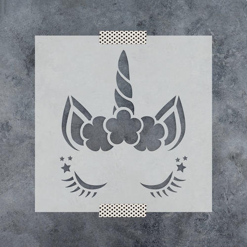 Unicorn Head Stencil Reusable DIY Craft Mylar Stencil Home - Etsy