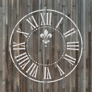 Clock Stencil for Wall Art, Reusable Clock Stencils with Roman Numerals for Craft and Decor image 3