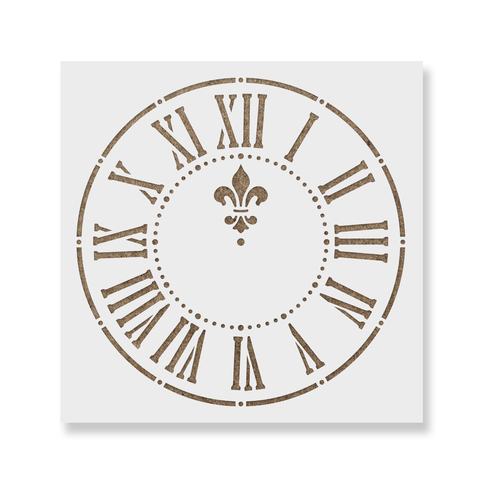 Clock Stencil Reusable DIY Craft Stencils of a Clock Etsy