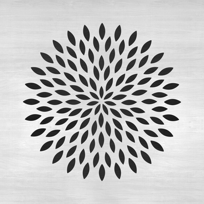 Dahlia Mandala Stencil Mandala Stencils, Large Stencil, Home Decor Mandala, Wood Stencil, Mandala Craft, Yoga Stencil, Yoga Decor image 5