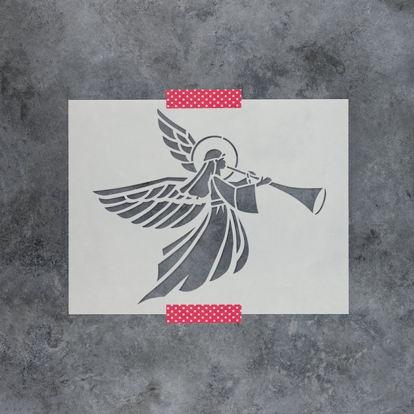 Christmas Angel Stencil - Craft Stencils Christmas Angel, Christmas Stencil, Holiday Xmas Stencil, Holiday Stencils, Christmas Stencils