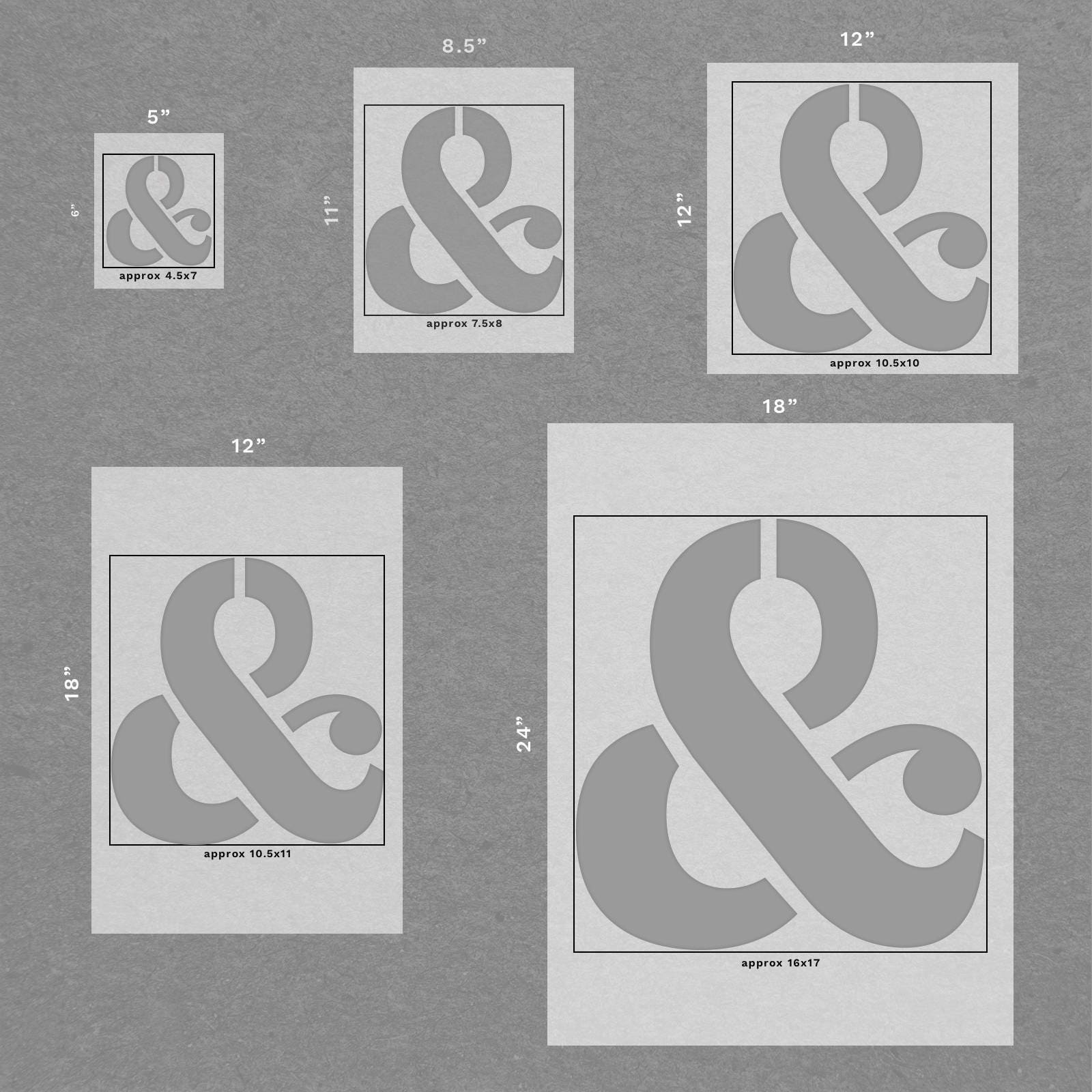Ampersand Serif Stencil Ampersand Stencil Ampersand - Etsy