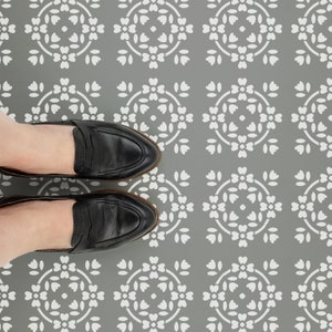 Rorik Tile Stencil - Scandinavian Tile Stencils, Geometric Tile Stencil, Stencil Tile Floor, Stencil Bathroom Tile, Tile Wall Stencil