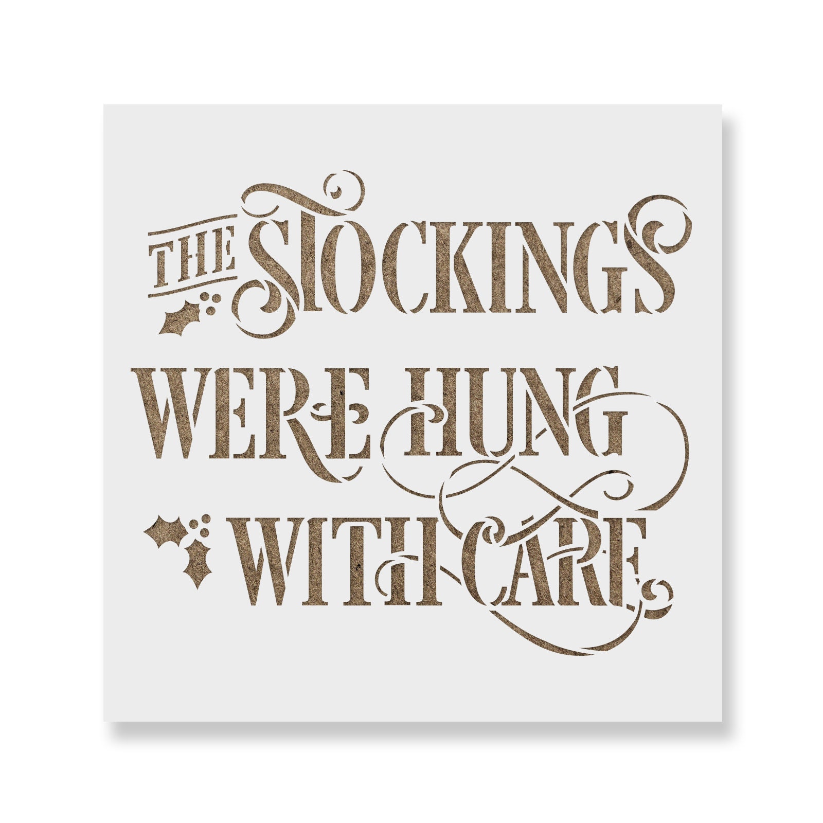 stockings-were-hung-with-care-stencil-reusable-christmas-stencils-for-wood-and-painting-stencil-template-christmas-stencil-templates-etsy