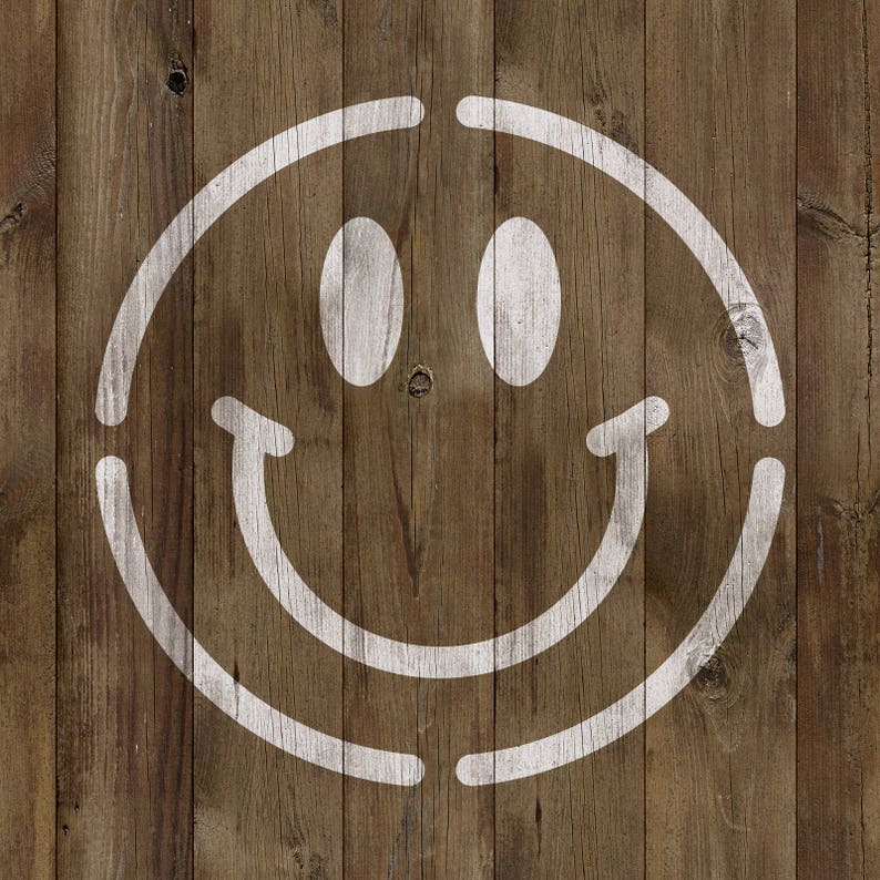 Smiley Face Stencil Reusable Smiley Face Stencil, Smiley Face, Smiley Face Stencils, Smiley Faces, Smiley Face Art, Smiley Face Print image 2