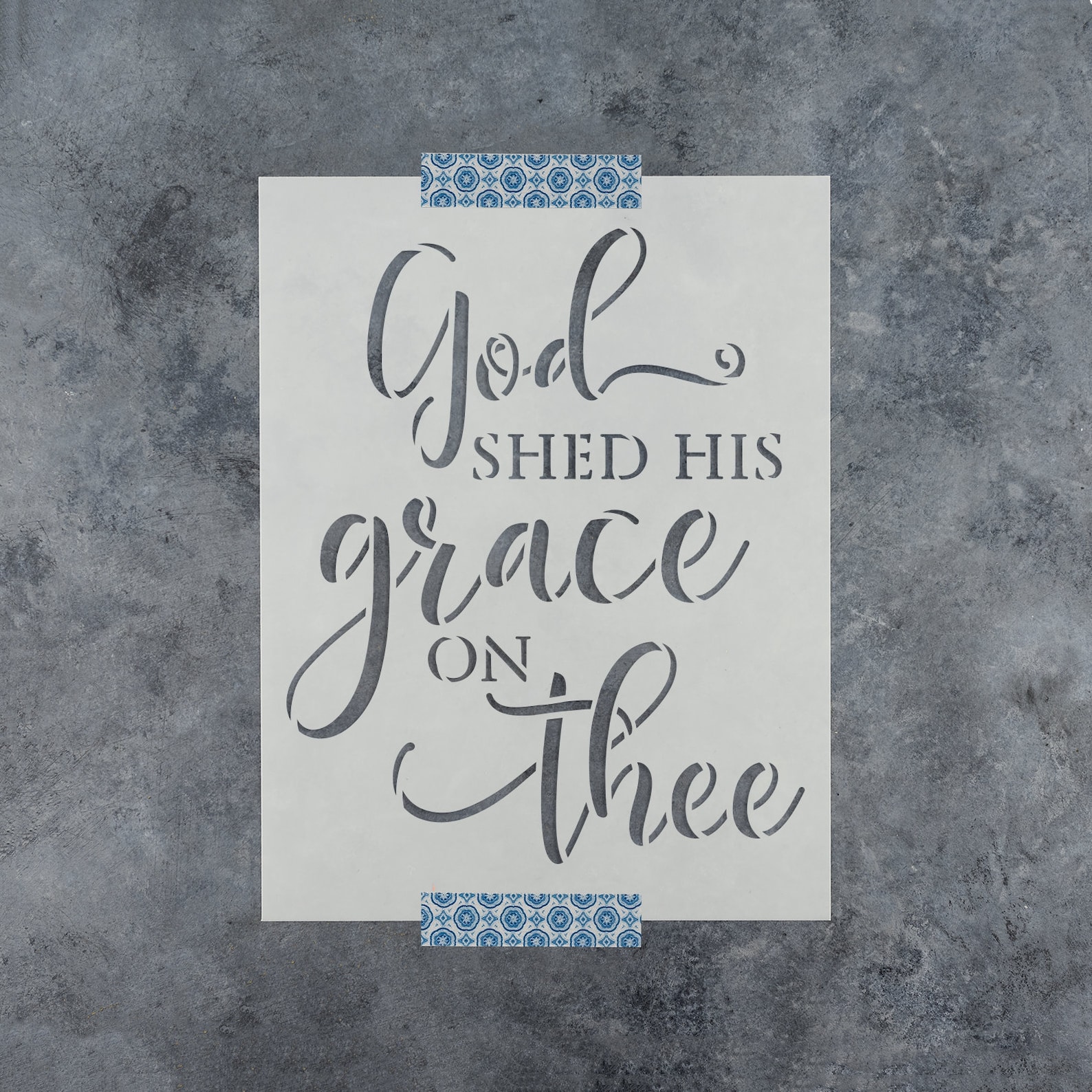 God Shed His Grace on Thee Independence Stencil Durable &amp; - Etsy
