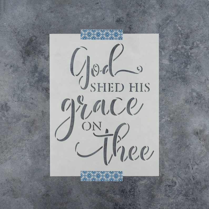 God Shed His Grace on Thee Independence Stencil Durable &amp; - Etsy