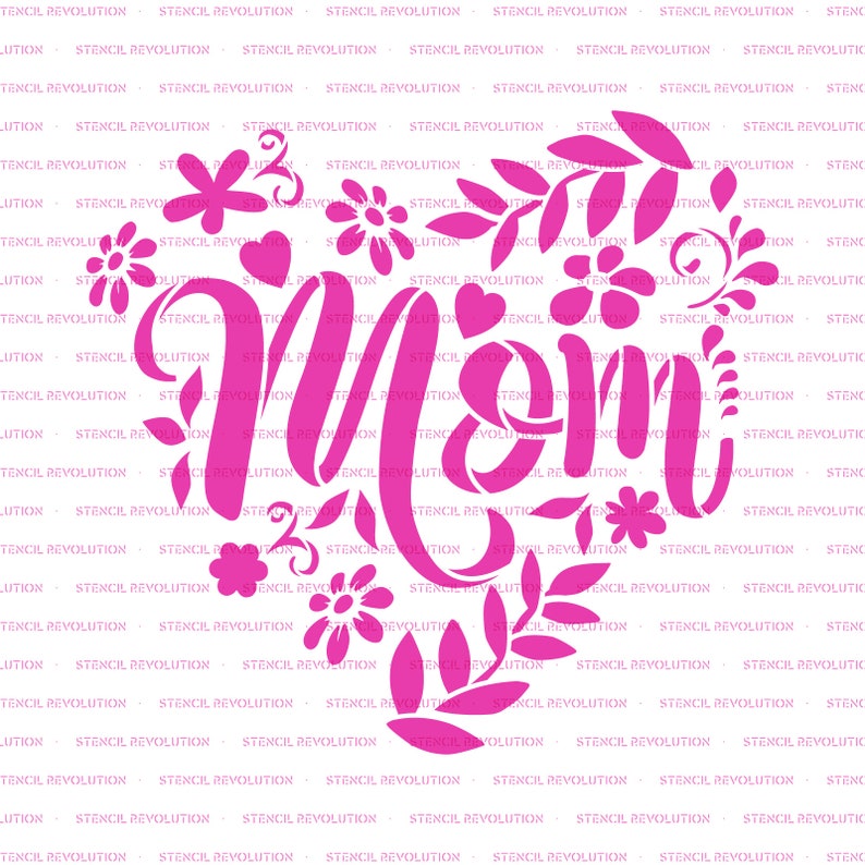 Mom Heart Mothers Day Stencil Durable & Reusable Mylar - Etsy