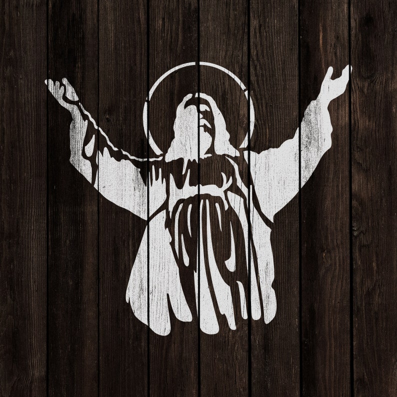 Jesus Stencil Reusable DIY Craft Stencils of Jesus Christ Etsy