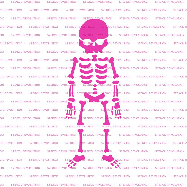 Skeleton Stencil Reusable DIY Craft Stencils of a Skeleton - Etsy