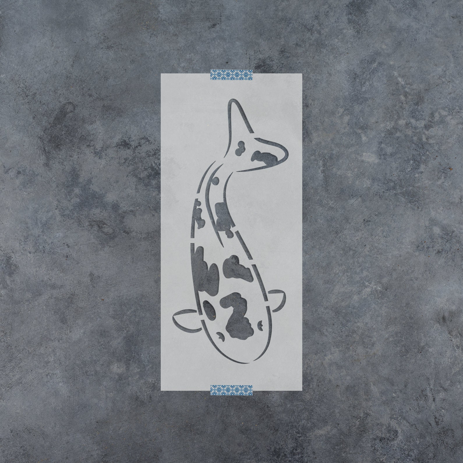 Koi Drawing Painting Stencils Templates Plastic Koi Fish Stencils  Decoration Square Carp Stencils for Painting on Wood Floor Wall and Fabric  