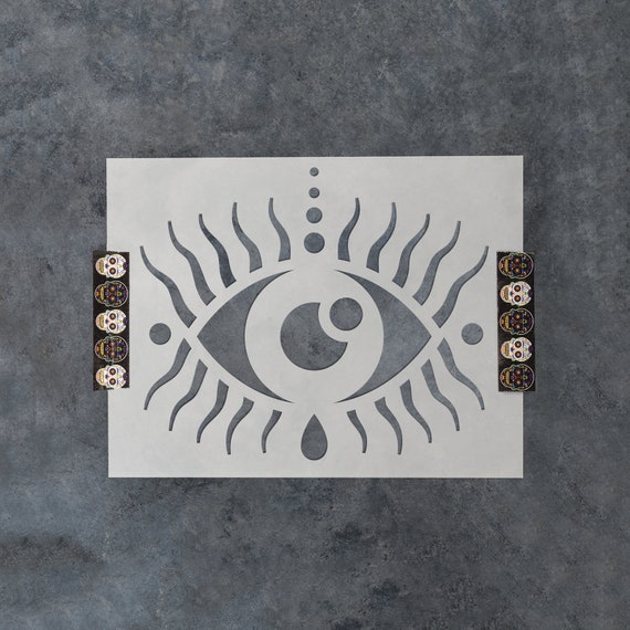 Durable /& Reusable Mylar Stencils Sugar Skull Starry Stencil