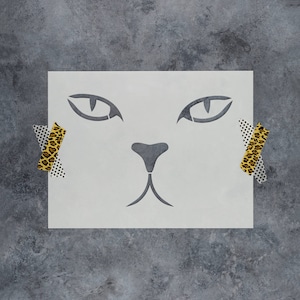 Cat Eyes Stencil - Cat Stencil, Cat Stencils, Stencil Cat Eye, Cat