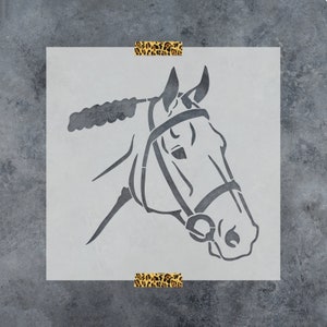 Horse Head Stencil - Horse Stencils for Painting, Horse Wall Stencils, Equestrian Stencil, Farm Stencil