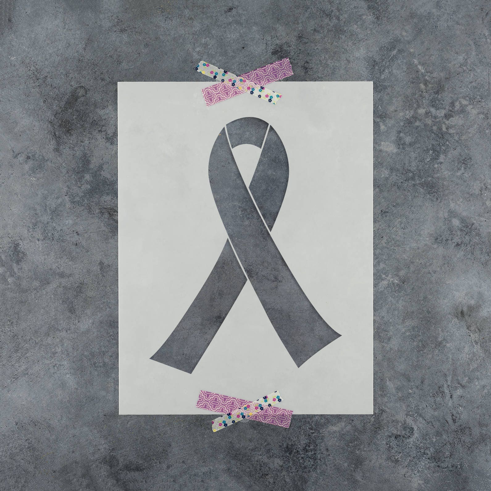 Breast Cancer Ribbon Stencil Reusable Breast Cancer Ribbon - Etsy
