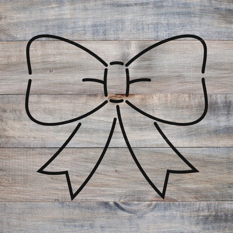 Bow Ribbon Stencil Reusable DIY Craft Stencils of a Bow and Etsy