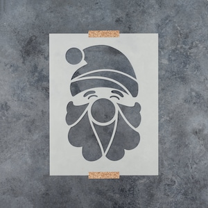 Cute Santa Face Stencil - Large Santa Stencils, Santa Stencil Designs, Christmas Stencil, Stencils for Crafts, Stencil Designs