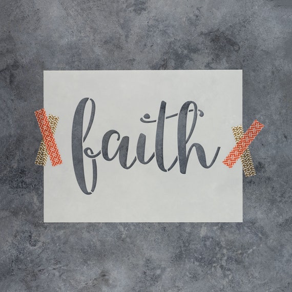 Faith Stencil Reusable Faith Stencils, Large Faith Stencil, Faith Stencil,  Bible Journaling Stencils, Religious Stencils, Scripture 