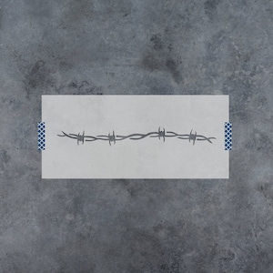 Barbed Wire Stencil for Painting Walls, Reusable Barbed Wire Stencils for Crafts and Decor