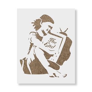 The End Banksy Stencil - Banksy Stencils for Graffiti Art and DIY Projects
