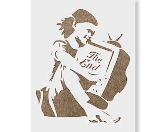 The End Banksy Stencil - Banksy Stencils for Graffiti Art and DIY Projects