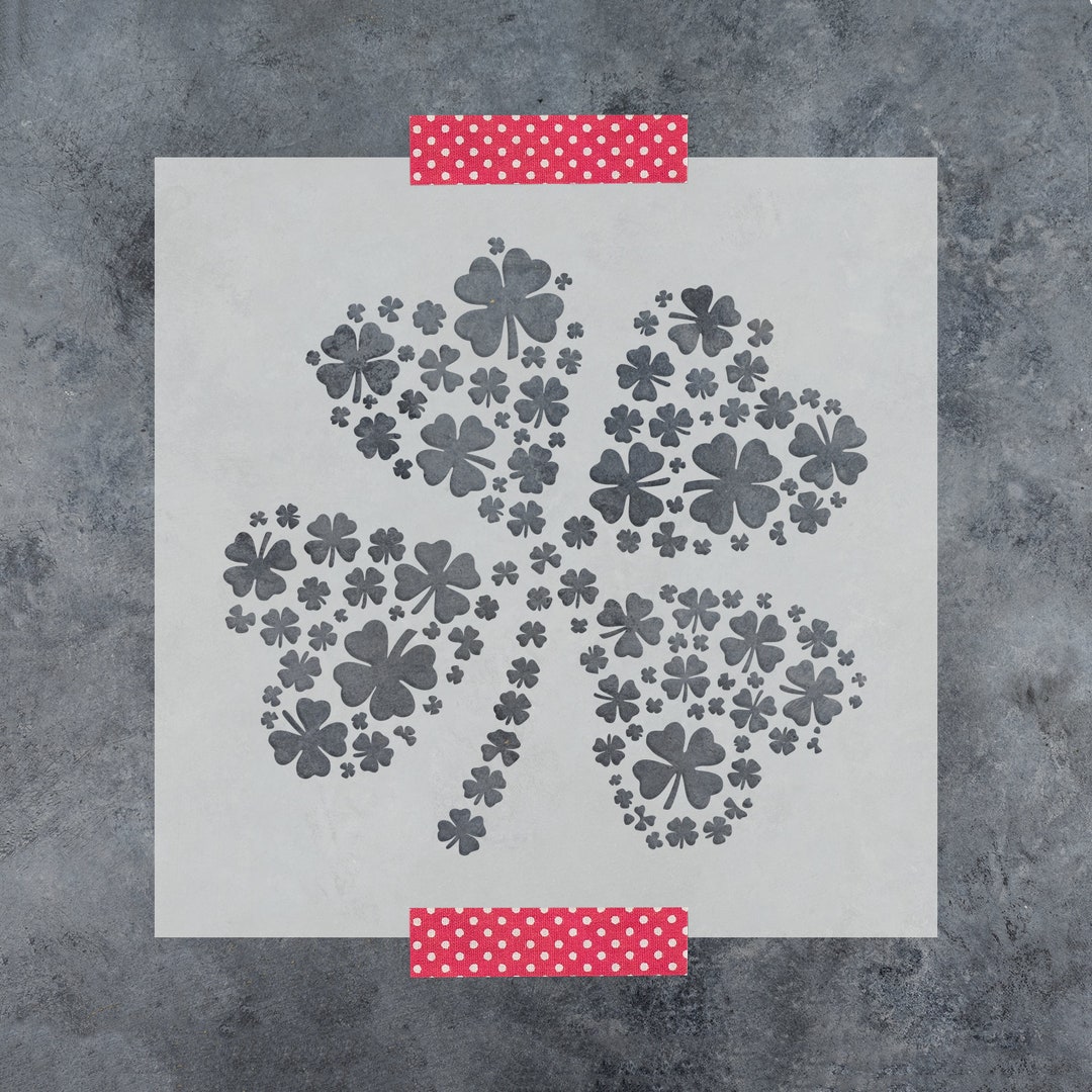 Shamrocks Shamrock Stencil DIY Shamrock Stencils, Large Shamrock