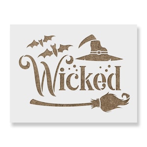 Wicked Witch Stencil - Reusable Stencils for Painting - Mylar Stencil for DIY Projects and Crafts