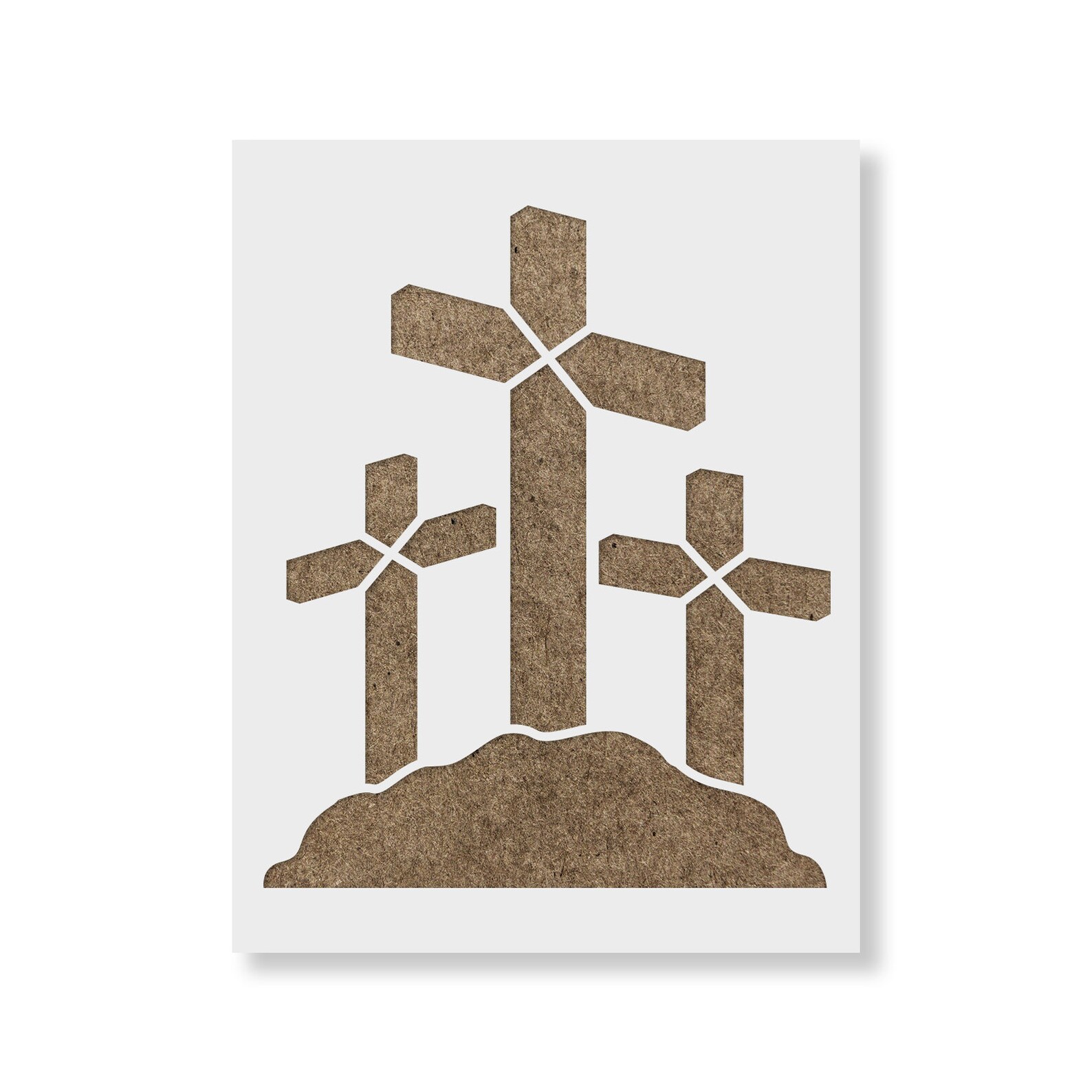 Three Crosses Stencil DIY Craft Stencils of Three Crosses - Etsy