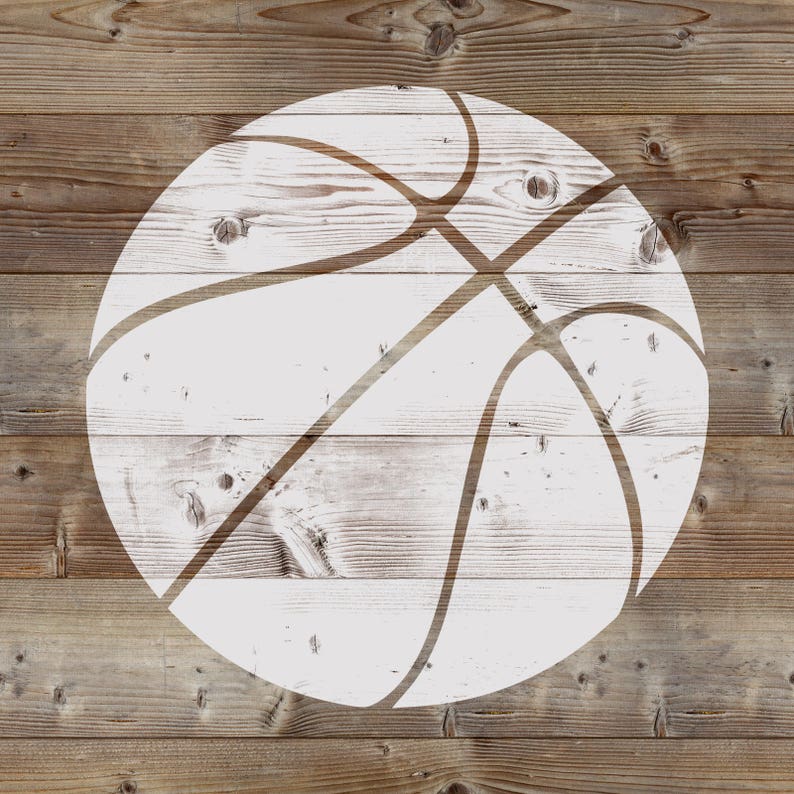 Basketball Stencil Reusable DIY Craft Stencils of a Etsy