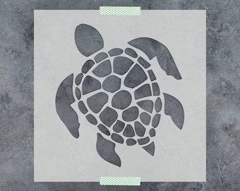 Sea Turtle Stencil for Painting Walls Wood Fabric Crafts | Reusable Ocean Animal Stencils