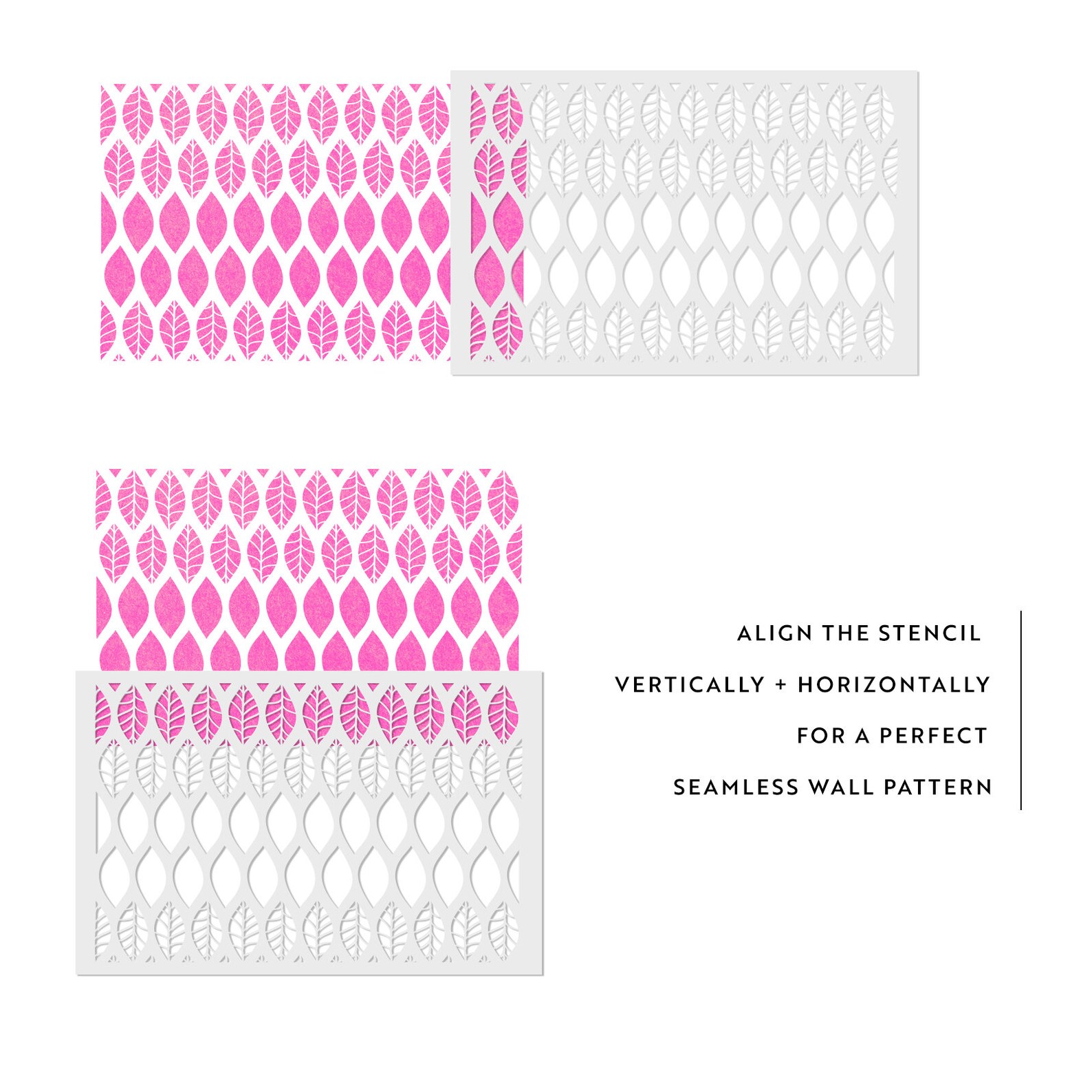 Bittersweet Leaf Pattern Wall Stencil for Bedroom Accent Walls and ...